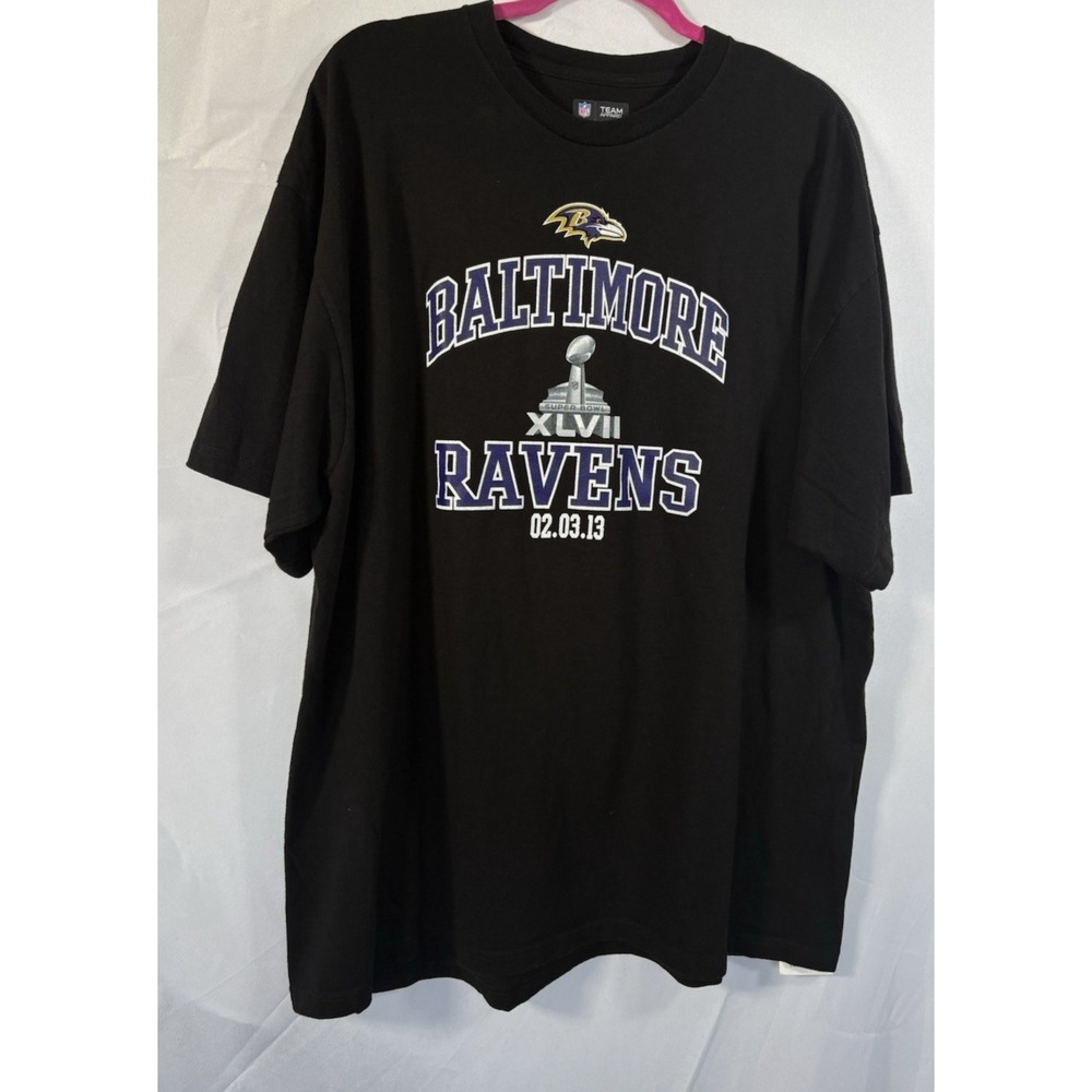 NFL Team Apparel T Shirt Size 2XL Baltimore Ravens Super Bowl XLVII